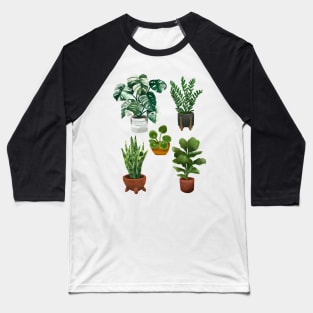 Modern House Plants in Pots Collection Baseball T-Shirt